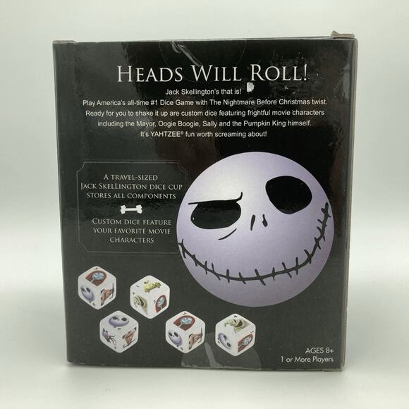 Disneys Nightmare Before Christmas Jack Skellington Yahtzee Board Game Halloween - Picture 3 of 4